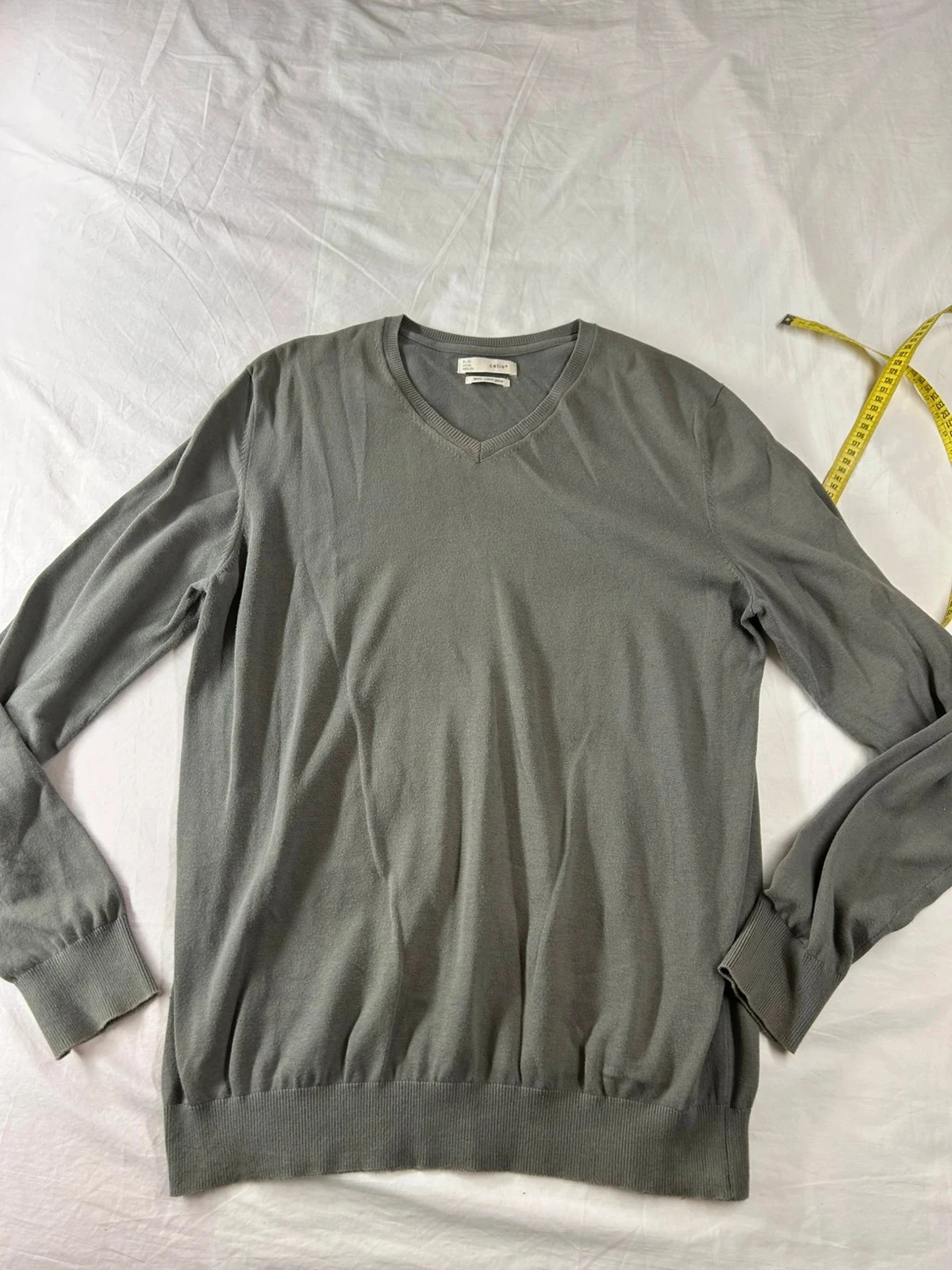 Sweat à col V gris celio